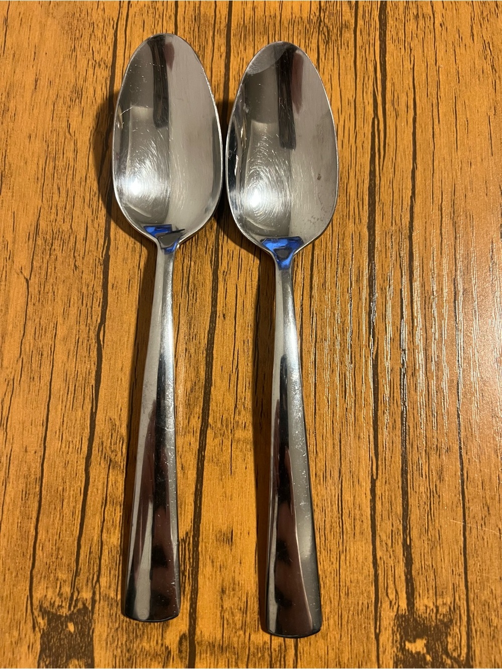 Oneida Stainless Flatware Lot - 2 Serving Spoons 3 Soup Spoons, 3 Salad Forks - Picture 2 of 5